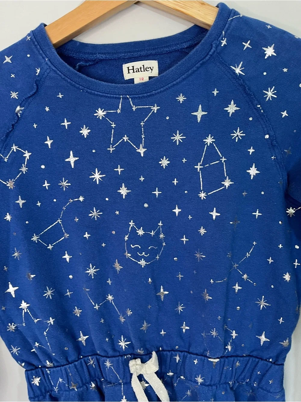 Hatley Royal Blue Cotton Constellation Stars Car Dress Girl’s 12